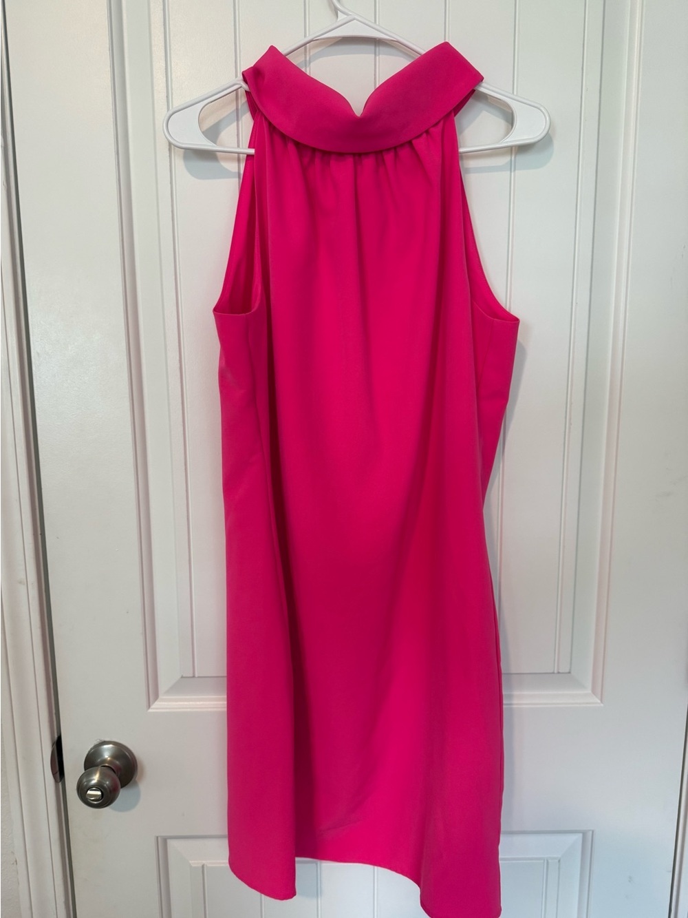 NWT Sail to Sable Hot Pink Sleeveless Button Front Shift Dress Size M $228 - Picture 3 of 5